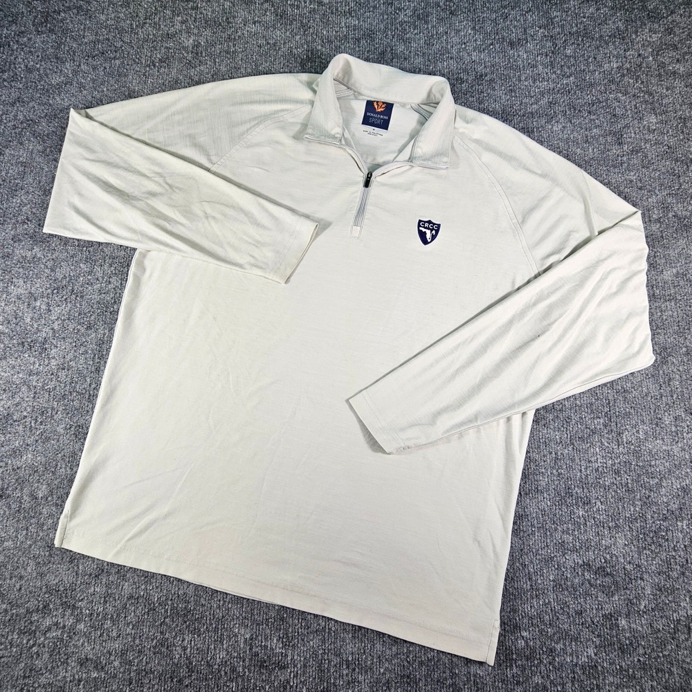 Donald Ross Sportswear Wyatt II Men's M Golf Q-Zip Sport Fit‎ Glacier CRCC Logo